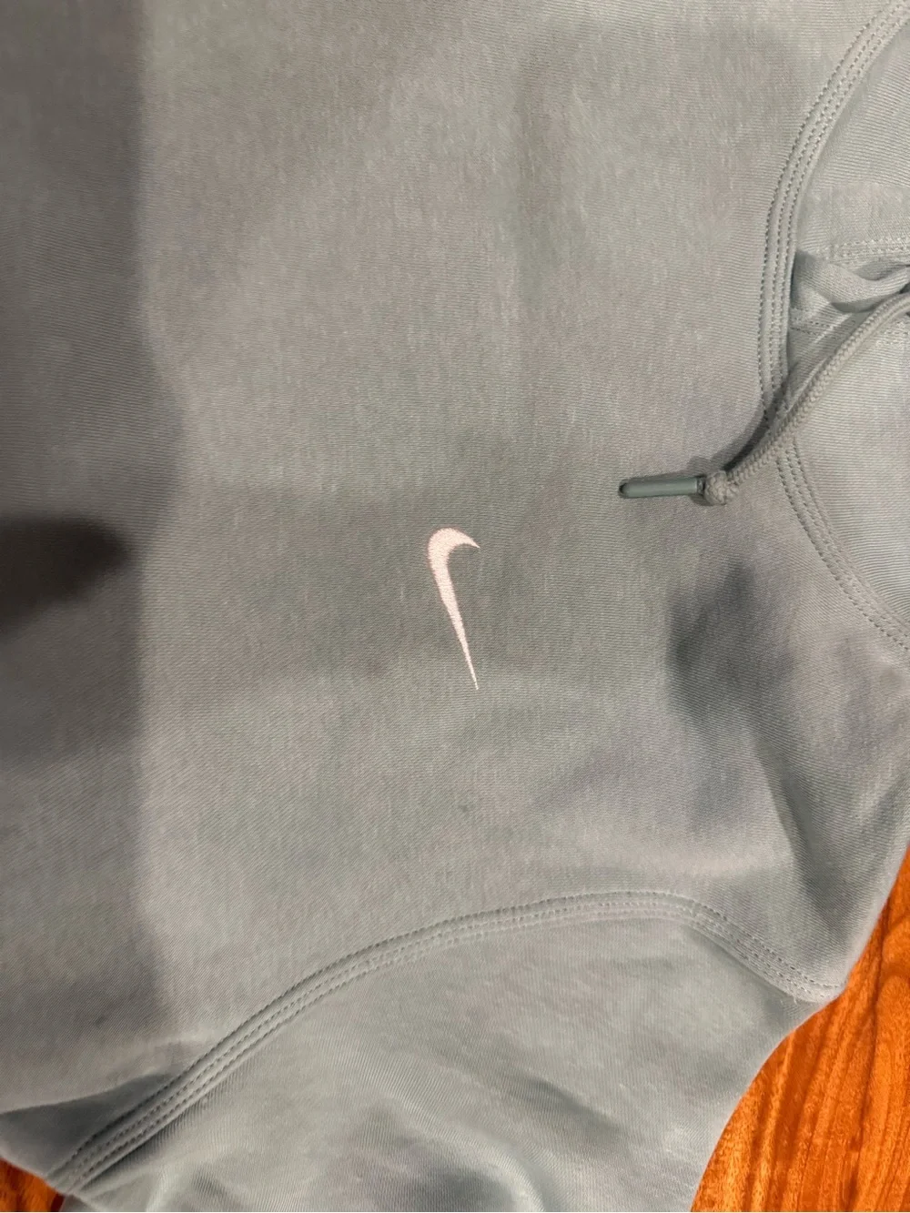 Nike Sage Green Crewneck Hoodie with Small Swoosh